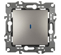 Выключатель одноклавишный с подсветкой без рамки Эра Эра 12 12-1102-16