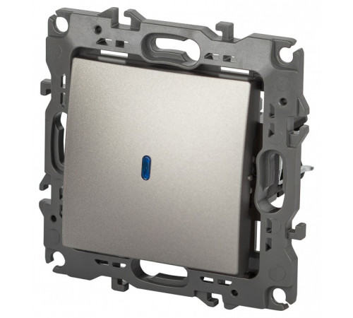 Выключатель одноклавишный с подсветкой без рамки Эра Эра 12 12-1102-16