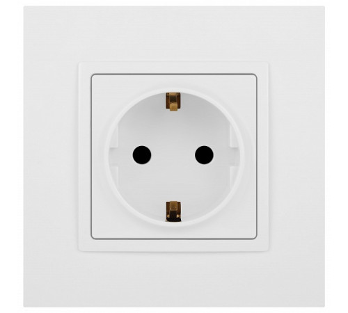 Розетка с заземлением и со шторкой, без рамки Эра Эра Elegance 14-2102-01М