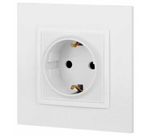 Розетка с заземлением и со шторкой, без рамки Эра Эра Elegance 14-2102-01М