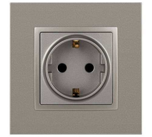 Розетка с заземлением и со шторкой, без рамки Эра Эра Elegance 14-2102-16