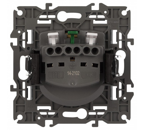 Розетка с заземлением и со шторкой, без рамки Эра Эра Elegance 14-2102-16