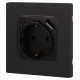Розетка с заземлением и со шторкой и 2хUSB, без рамки Эра Эра 12 12-4108-05