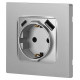 Розетка с заземлением и со шторкой и 2хUSB, без рамки Эра Эра 12 12-4108-03