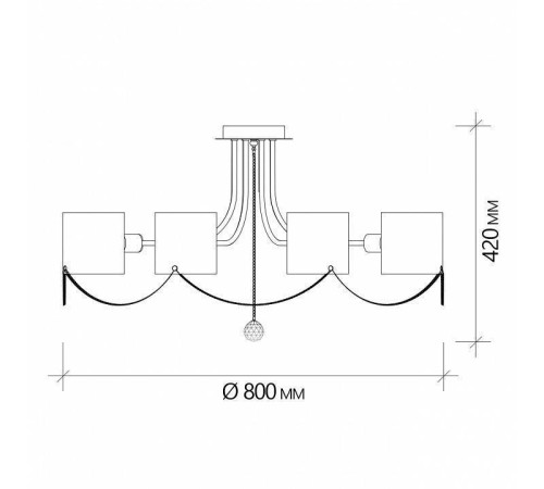 Люстра на штанге Escada Intense 683/8P