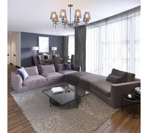 Люстра на штанге Escada Faith 694/8PL Nickel