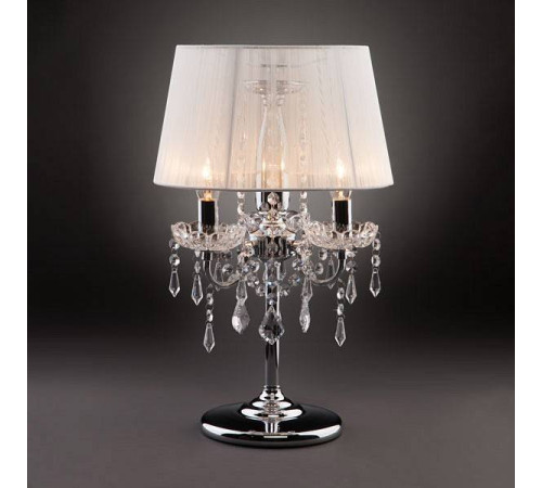 Настольная лампа декоративная Eurosvet Allata 2045/3T хром/белый настольная лампа