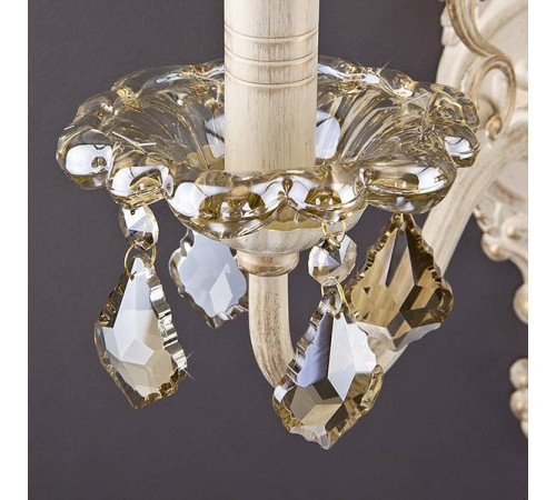 Бра Eurosvet Elisha 3281/2 белый с золотом/тонированный хрусталь Strotskis