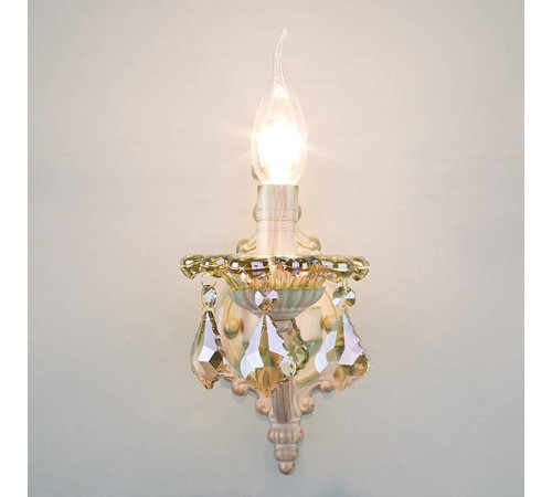 Бра Eurosvet Elisha 3281/1 белый с золотом/тонированный хрусталь Strotskis