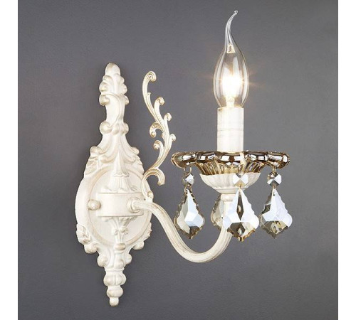 Бра Eurosvet Elisha 3281/1 белый с золотом/тонированный хрусталь Strotskis