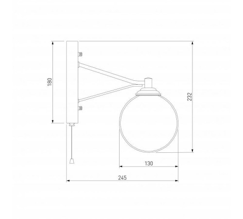 Бра Eurosvet Karo 70077/1 графит