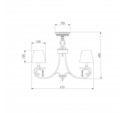 Люстра на штанге Eurosvet Incanto 60069/5 серебро