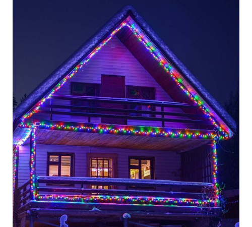 Гирлянда Нить Eurosvet 10м 100LED мультиколор с эффектом мерцания IP65 400-101