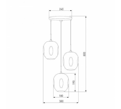 Подвесной светильник Eurosvet Mill 50195/3 жемчуг черный