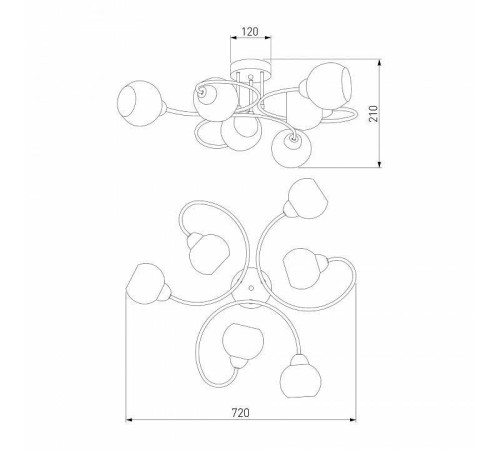 Потолочная люстра Eurosvet Tulia 30136/6 хром