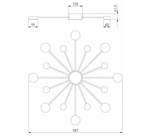 Потолочная люстра Eurosvet Nitrino 90242/16 хром