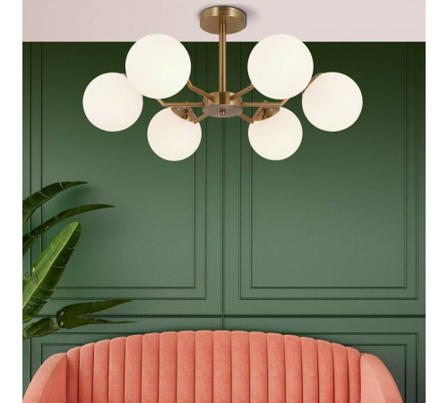 Люстра на штанге Eurosvet Frost 70154/6 латунь