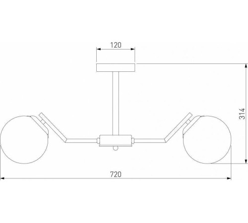 Люстра на штанге Eurosvet Frost 70154/6 латунь