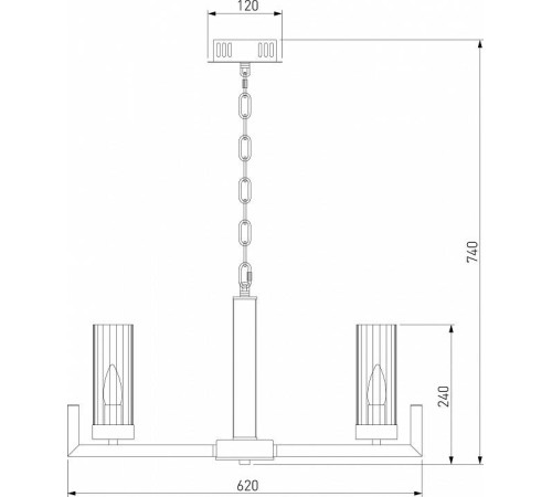 Подвесная люстра Eurosvet Arganie латунь 60133/6