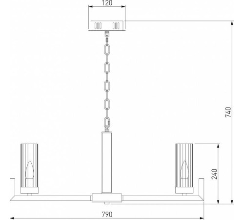 Подвесная люстра Eurosvet Arganie 60133/8 латунь