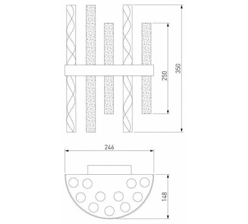 Накладной светильник Bogate's Hollis 367/2
