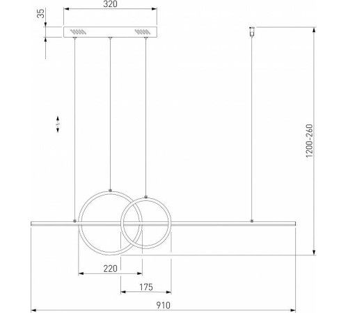 Подвесной светильник Eurosvet Twin 90265/1 черный