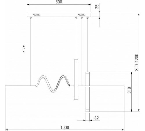 Подвесной светильник Eurosvet Brace 90267/2 черный