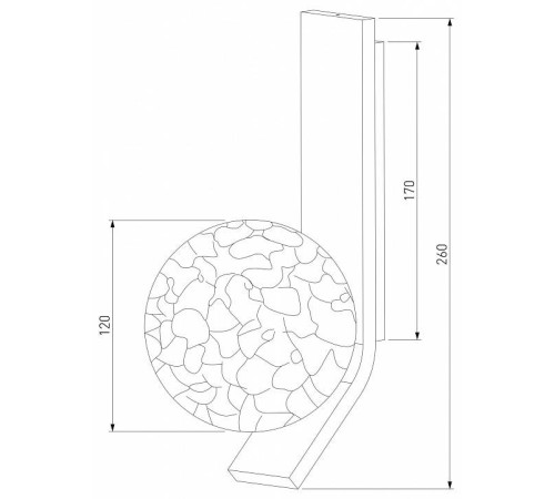 Бра Eurosvet Luxor 40019/1 серебро