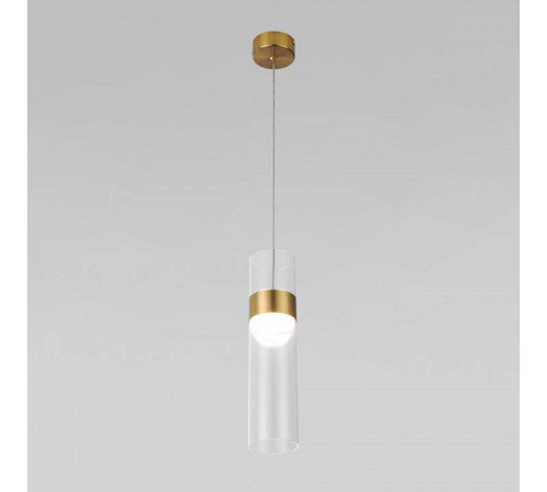 Подвесной светильник Eurosvet Lumen 50244/1 LED латунь/прозрачный