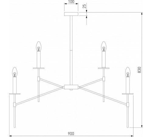 Люстра на штанге Eurosvet Anders 60142/9 латунь