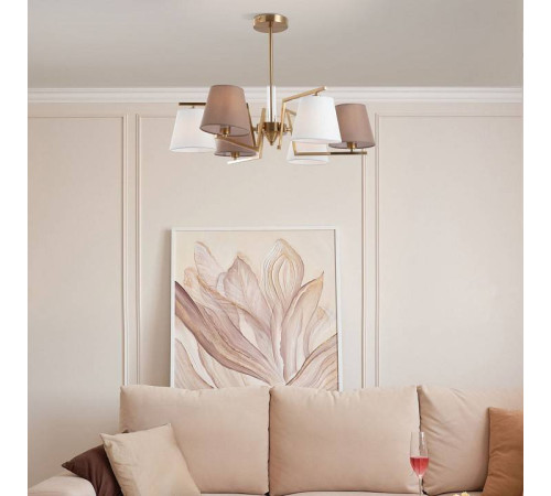 Люстра на штанге Eurosvet Ozark 60149/6 латунь