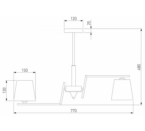 Люстра на штанге Eurosvet Ozark 60149/8 латунь