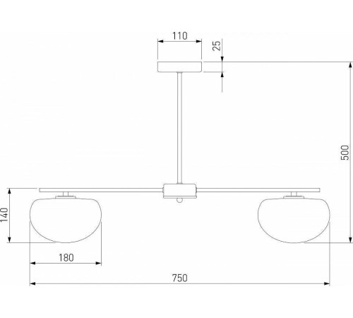 Люстра на штанге Eurosvet Like 30190/5 латунь