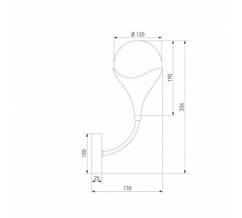 Бра Eurosvet Calyx 60168/1 латунь