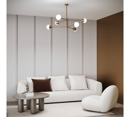 Люстра на штанге Eurosvet Calyx 60168/6 латунь