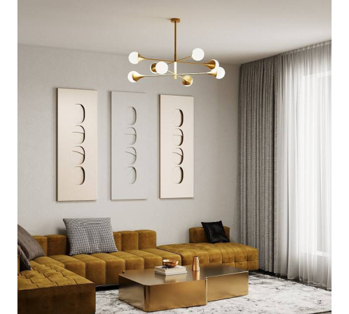 Люстра на штанге Eurosvet Calyx 60168/8 латунь