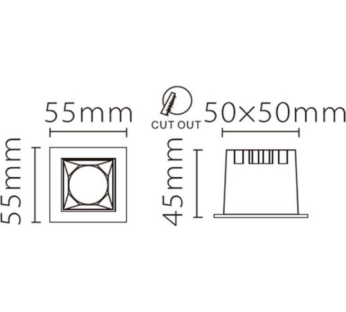 Встраиваемый светильник Fiberli XL003 12130301