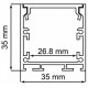 Профиль для светодиодной ленты Feron CAB256 накладной 10369