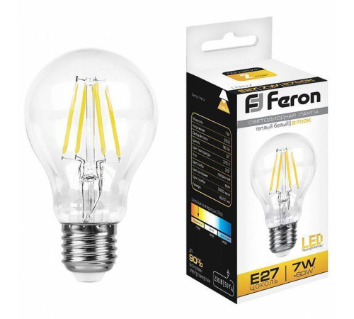 Лампа светодиодная Feron LB-57 E27 7Вт 2700K 25569