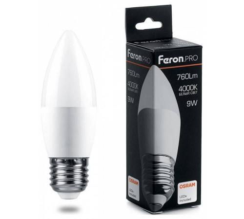 Лампа светодиодная Feron LB-1309 E27 9Вт 4000K 38063