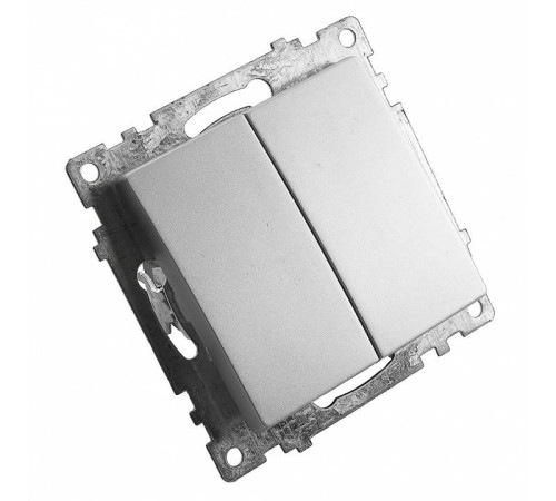 Выключатель двухклавишный без рамки Stekker Катрин 39578