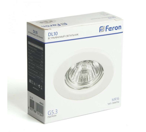 Встраиваемый светильник Feron DL10 48463