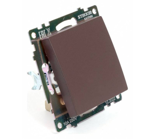 Выключатель одноклавишный без рамки Stekker Катрин 49018