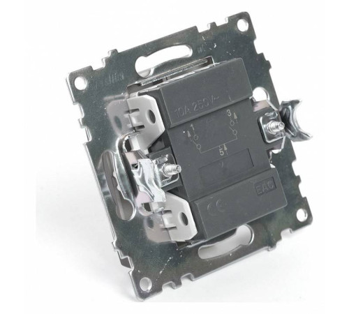 Выключатель двухклавишный без рамки Stekker Катрин 49019