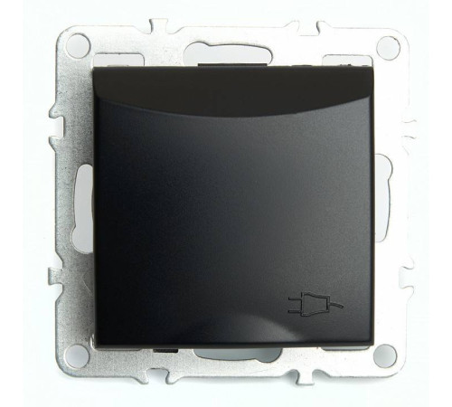 Розетка с заземлением и с шторками, без рамки с крышкой Stekker Эрна 49156