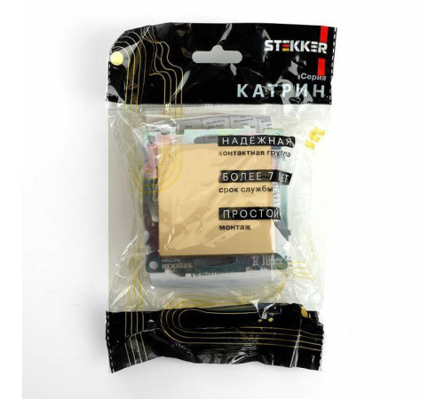 Выключатель одноклавишный без рамки Stekker Катрин 49213