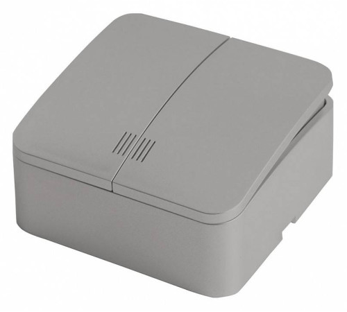 Выключатель двухклавишный с подсветкой Stekker София 49298