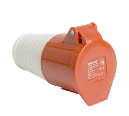 Розетка переносная разборная 3P+PE с крышкой Stekker ST 49442