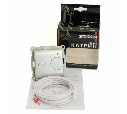Терморегулятор электромеханический для теплого пола без рамки Stekker GLS00-7117-03 49742