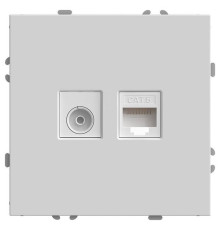 ТВ-розетка и розетка Ethernet RJ-45 без рамки Stekker RST00-5106-01 49872